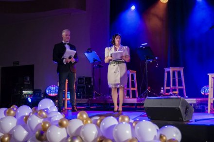 Koncert Noworoczny Miasta Wisła - prowadzący koncert Katarzyna Czyż-Kaxmierczak i Tadeusz Papierzyński